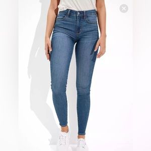 American Eagle Curvy Hi-Rise Jegging in Brilliant Blue: Size 8 long